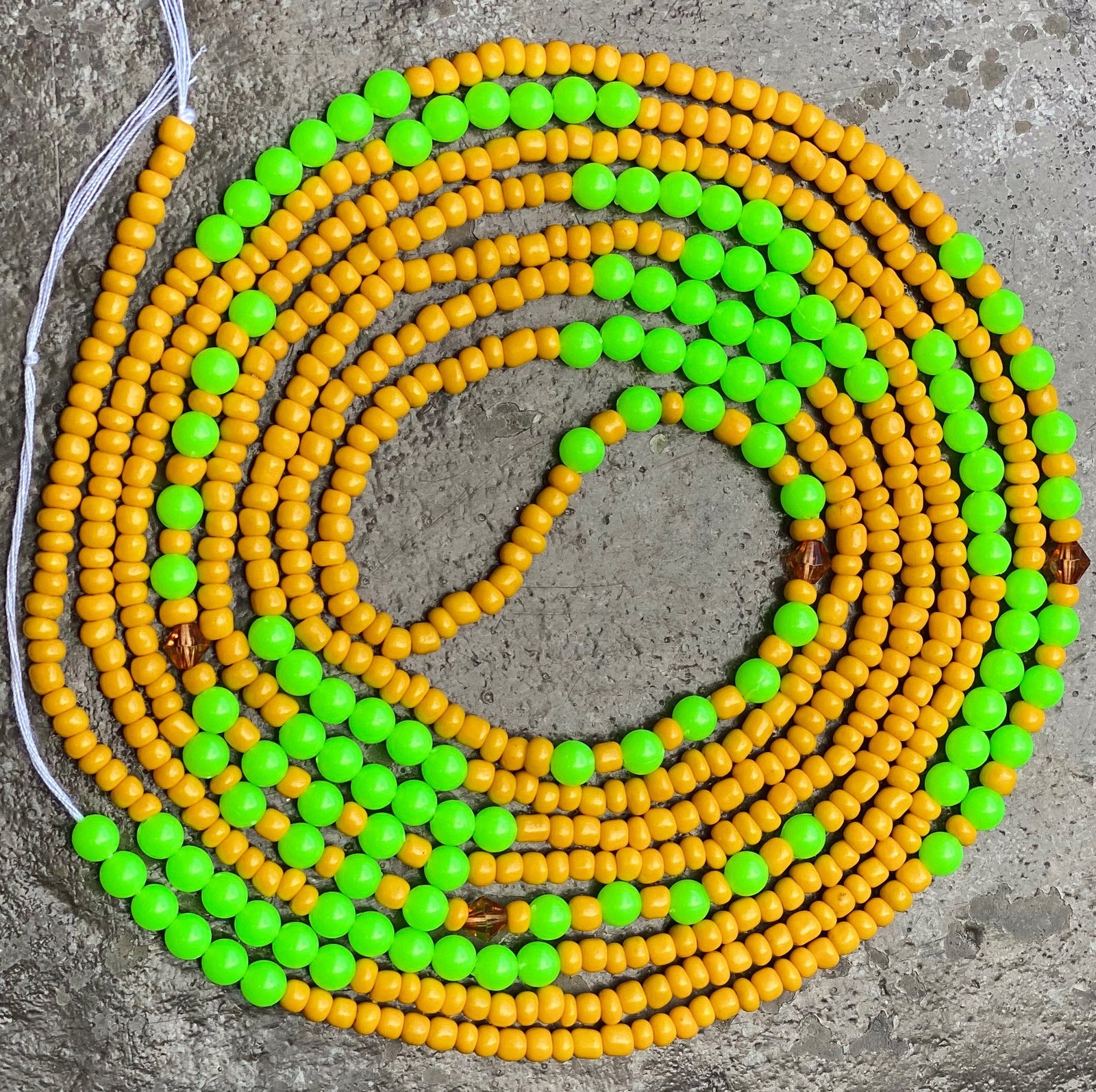 yellow waist beads