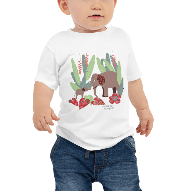 Baby Jersey Short Sleeve Tee Elephant + Rafflesia 2