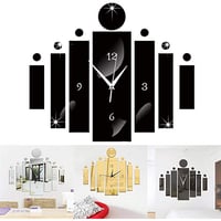 Luxury 3D Mirror Silver Wall Clock