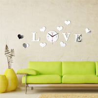 DIY Decorative LOVE Stereo Acrylic Wall Clock