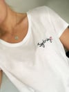 Personalised Hand Made Embroidered Adults T-Shirt