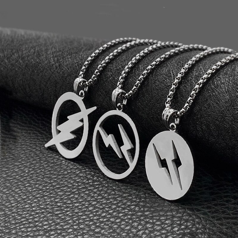 Lightning Pendant Necklace (Titanium Steel)