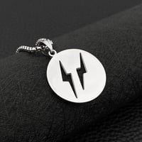 Image 1 of Lightning Pendant Necklace (Titanium Steel)