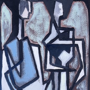 Image of Swedish Abstract Oil Painting SVEN JOHANSSON. (1911 -1986)