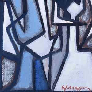 Image of Swedish Abstract Oil Painting SVEN JOHANSSON. (1911 -1986)