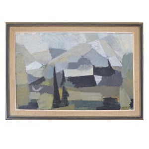 Image of 1959, Swedish Abstract Landscape Painting 