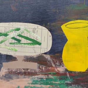 Image of Contemporary Painting, 'Asparagus,' by British artist, Marc Taylor.