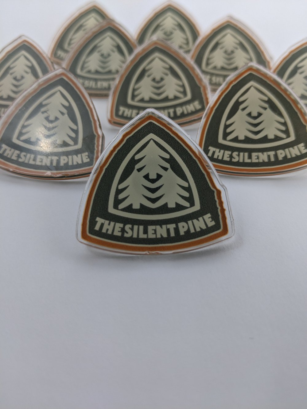 The Silent Pine Acrylic Pin