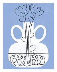 Image 1 of You and I, two hand picked flowers in a vase (Tulips)