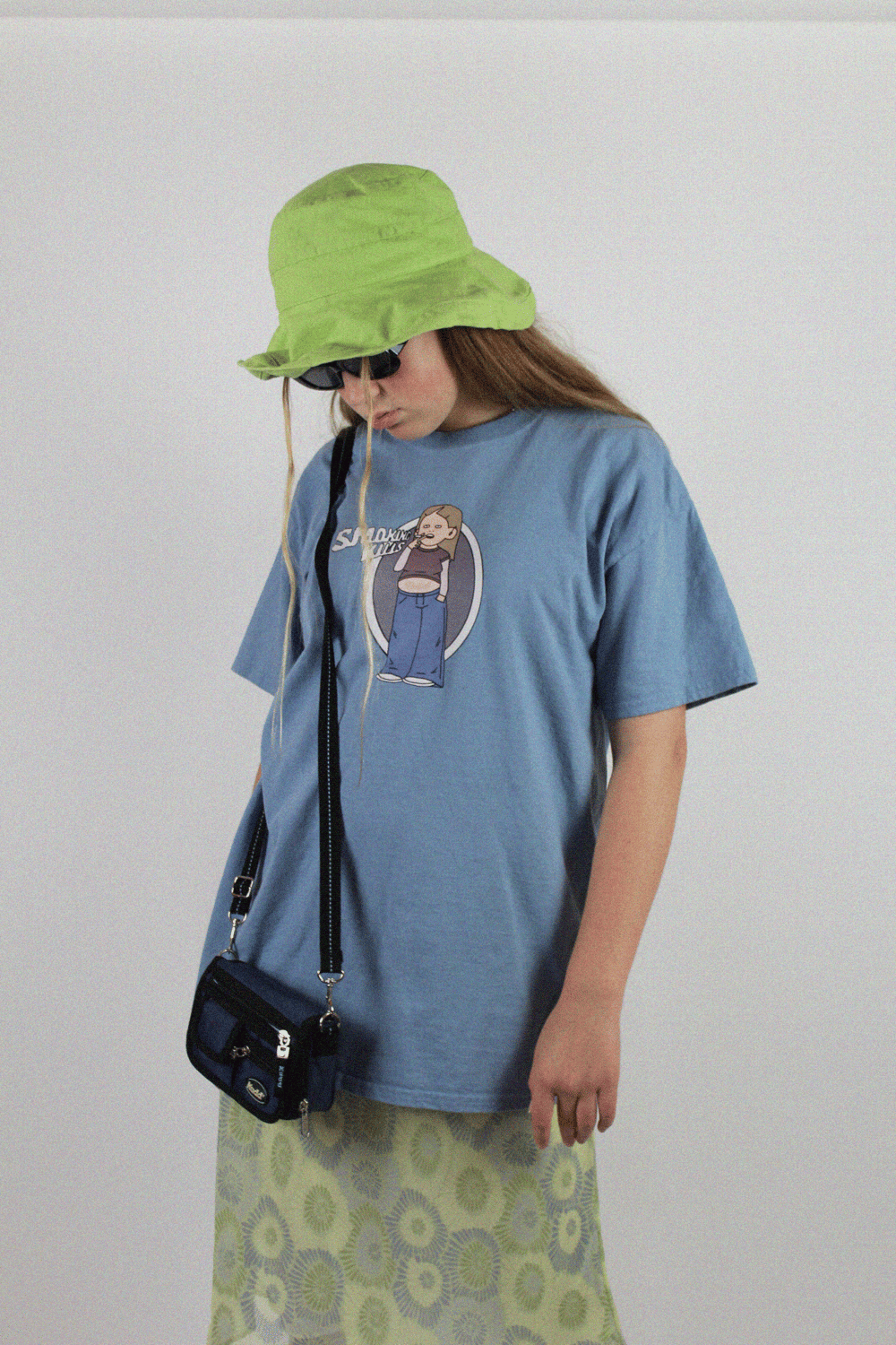 Smoking Kills Tee in Blue