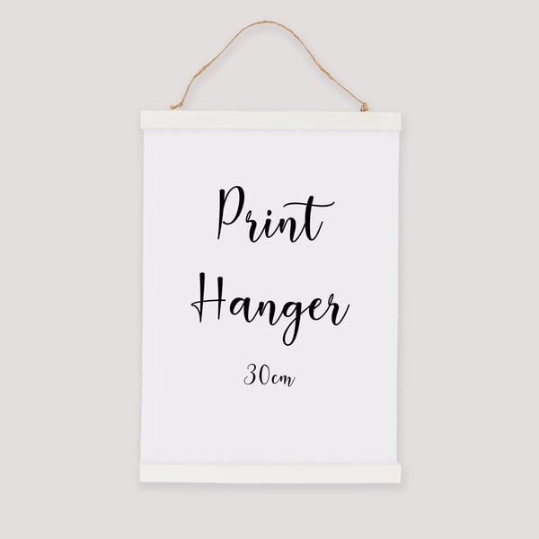 Image of White Print Hanger - 30cm