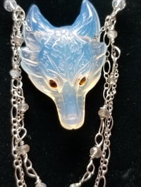 Image 1 of Opalite Wolf Necklace
