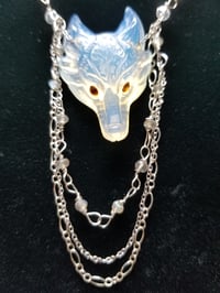 Image 3 of Opalite Wolf Necklace