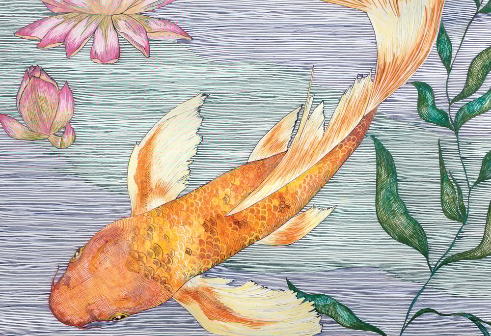 Image of The Water Garden Triptych - Original 