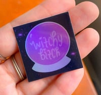 Image 2 of witchy bitch holographic stickers 