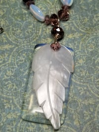 Image 2 of Opalite, Mother of Pearl and Crystal Necklace