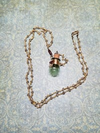Image 2 of Handmade Garnet and Labradorite Embellished Bottle Necklace 