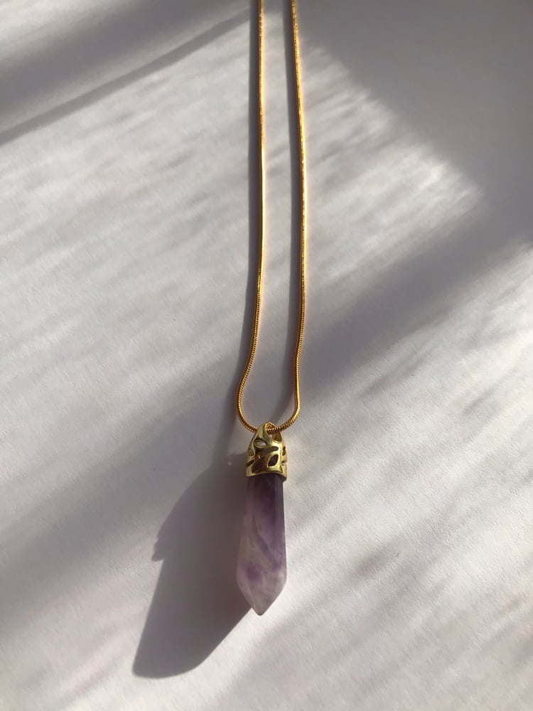 Image of Amethyst Qaurtz-Gold collection-