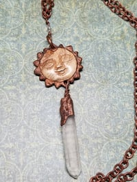 Image 2 of Electroformed Soapstone and Window Quartz Crystal 