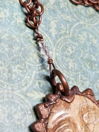 Image 4 of Electroformed Soapstone and Window Quartz Crystal 