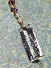 Image 1 of 18.70ct Quartz Crystal and Amethyst Necklace 