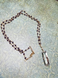 Image 2 of 18.70ct Quartz Crystal and Amethyst Necklace 