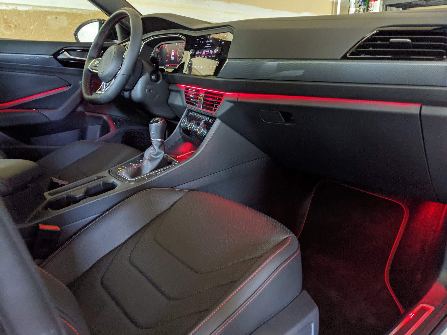 Image of LED footwells For the MK7 VII Jetta - Choose from white, red, or blue