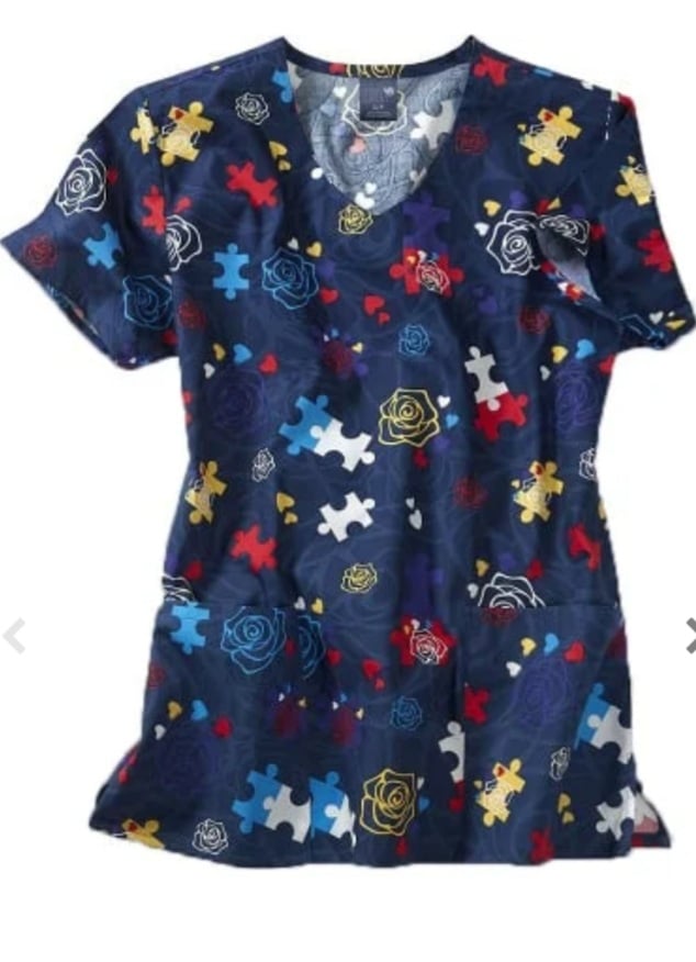 Autism Awareness Scrub top Scrubplug2020
