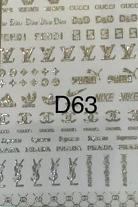 Image 3 of Designer Stickers D61-D65
