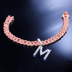 Image of Letter Cuban Link Anklets 