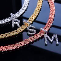 Image 1 of Letter Cuban Link Anklets 