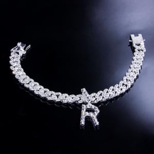 Image of Letter Cuban Link Anklets 