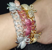 Image 1 of Butterfly Cuban Link Anklet 