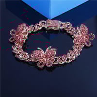 Image 3 of Butterfly Cuban Link Anklet 