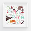 ABC Alphabet Prints - Nursery Print - Children Room - New born gift - Kids Bedroom - White