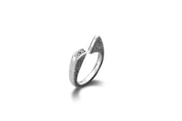 Image 1 of Geometric ring with black spinels