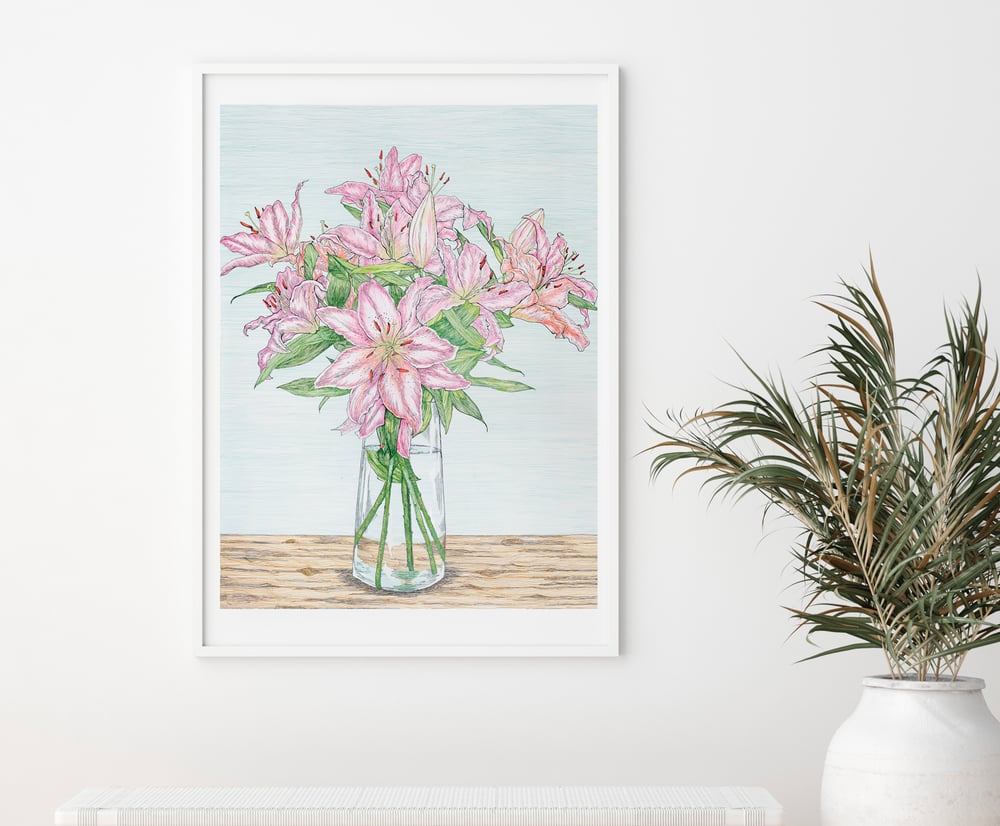 Image of Lilies in Bloom - Original