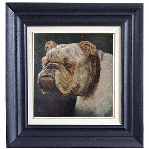 Image of 1936 Oil painting of a Bulldog