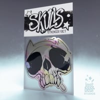 Image 1 of "Holographic Skulls" Stickers 4 Pack