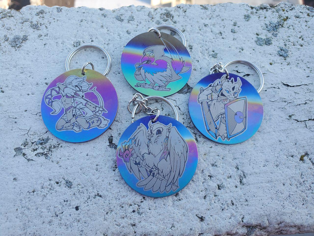 Disk Style Keychains 