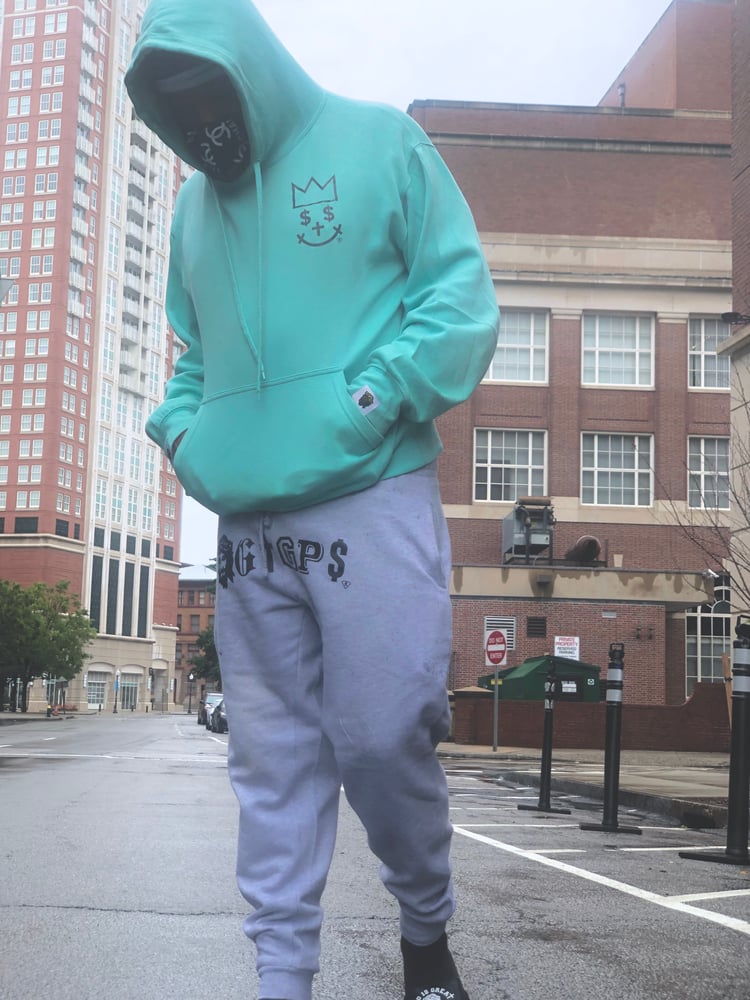 Image of GIGPS GREY LETTERMAN SWEATPANTS