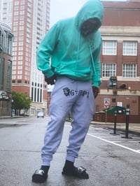 Image 5 of GIGPS GREY LETTERMAN SWEATPANTS