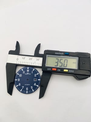 Image of Blue fortis gents watch dial,radium glow markers,35mm.fits cal 2824,2846,New,,genuine.