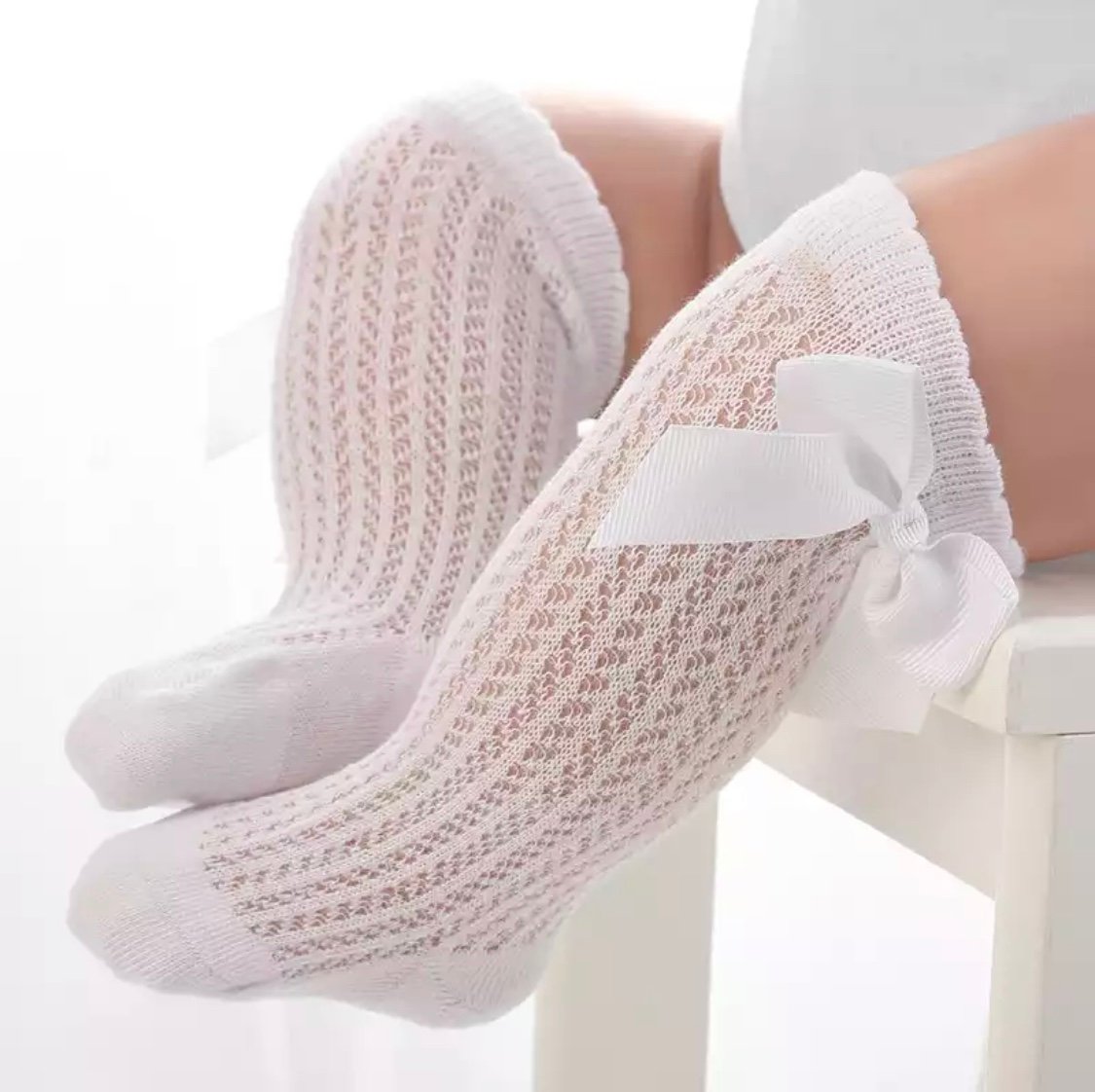 Image of White knee socks 