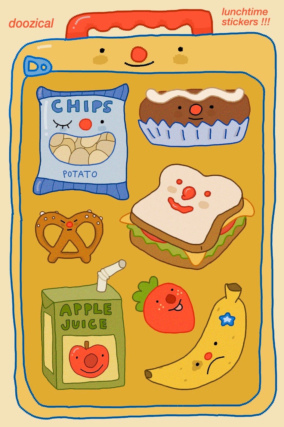 lunchtime stickers