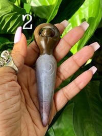 Image 3 of Spiral Goddess Ocean Jasper Carvings