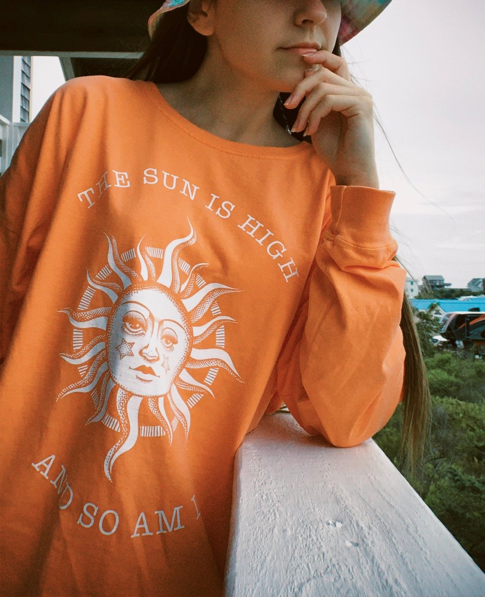 Image of THE SUN IS HIGH AND SO AM I - Melon drop shoulder long sleeves