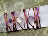 Image 1 of Selenite with Amethyst and Citrine Wand