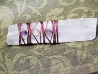 Image 2 of Selenite with Amethyst and Citrine Wand