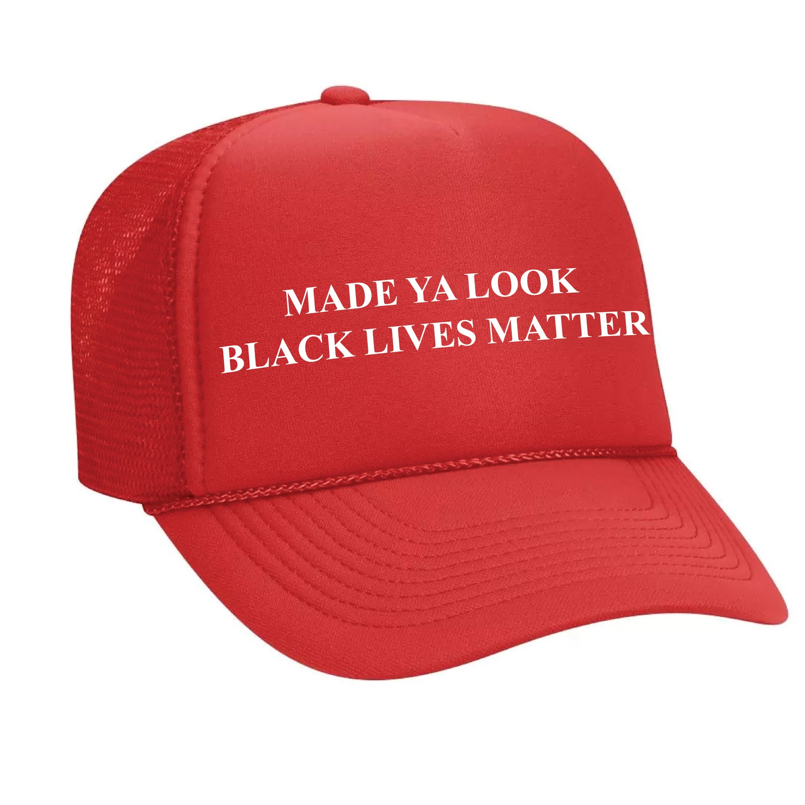 made ya look blm red hat